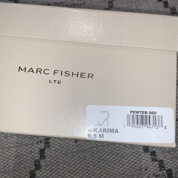 BNWT Marc Fisher Karima Pewter Heels - Picture 6 of 7